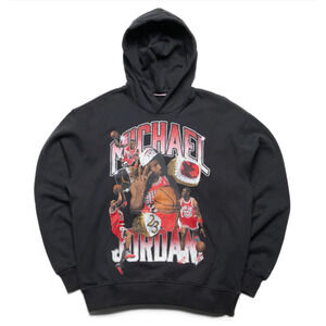 Jordan Flight Fleece Graphic Pullover Hoodie Off Noir Size Extra Small (XS)